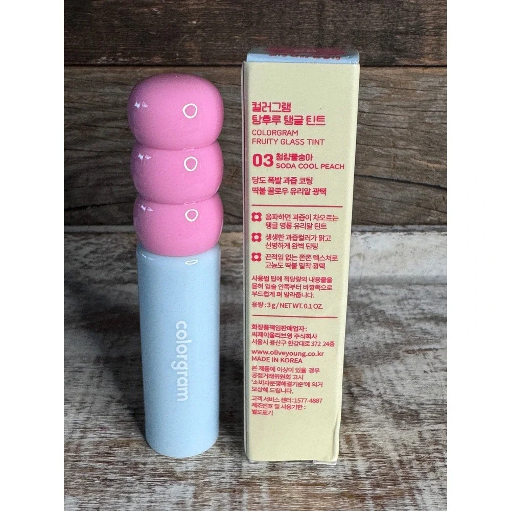 Colorgram Fruity Water Tint | 03 Soda Cool Peach | Liquid Lip Tint | MSRP $12